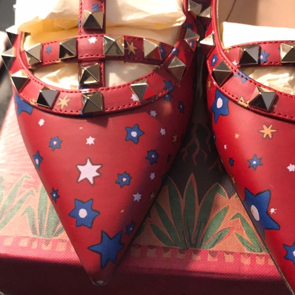 Valentino Rockstud printed leather flats - Picture 3 of 6